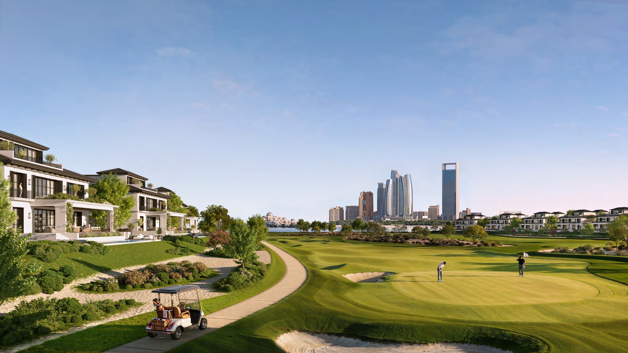 Golfing on Al Hudayriyat Island